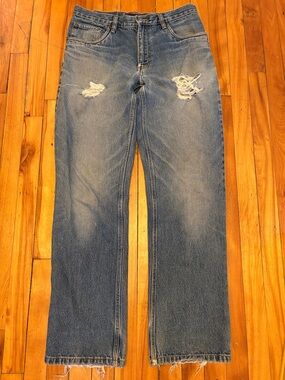 NEVADA Women’s Straight Leg Distressed 100% Cotton Jean (zero stretch) - Size 12